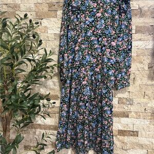 Elegant Floral Long Sleeve Dress